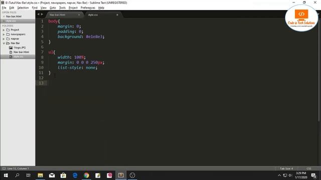 Create a Navbar with Brand Logo using HTML and CSS смотреть онлайн