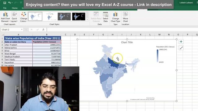 How to Make a Map Chart in Excel смотреть онлайн