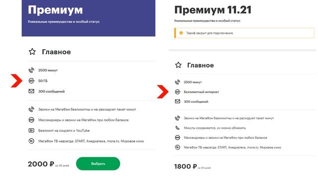 Новые тарифы Мегафона «Без переплат»: ожидаемое разочарование. Отсутствие безлимита, повышение цен. смотреть онлайн