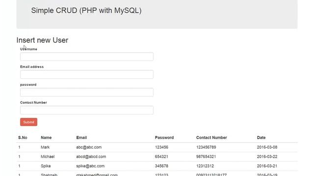 Creating Complete form and Appying Bootstrap for Inserting Data ,Learn PHP MySQL From Beginner, смотреть онлайн