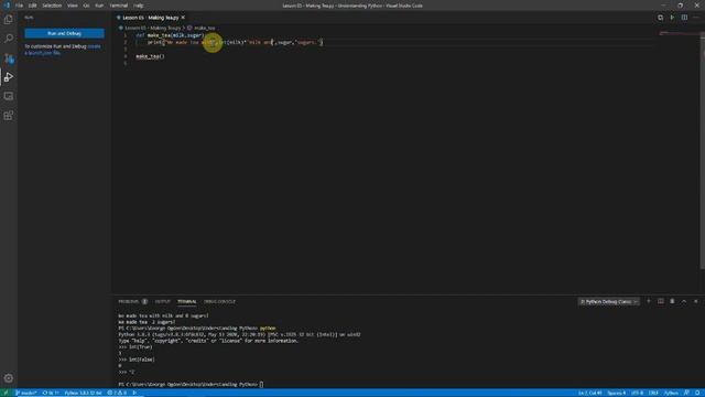 Understanding Python: Lesson 05 - Making Tea смотреть онлайн