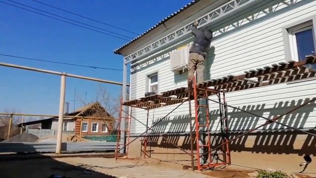 Как установить навес на месте старых ворот? Закрываем двор полностью. смотреть онлайн