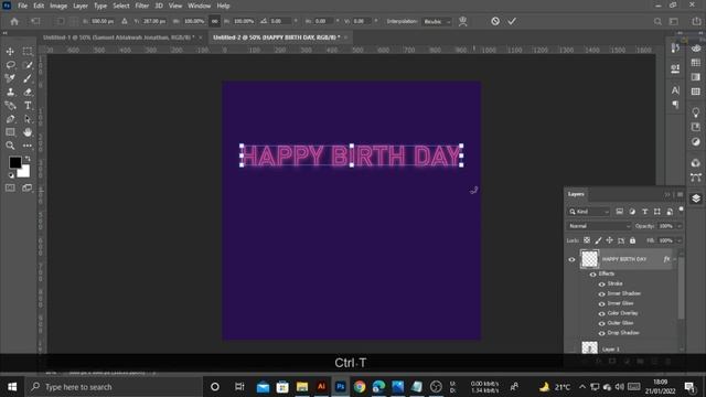 How To Make Birthday Poster Design In Photoshop смотреть онлайн