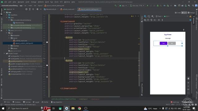 Android custom alert dialog | Custom dialog android studio kotlin | Android Studio Tutorial | Kotli смотреть онлайн