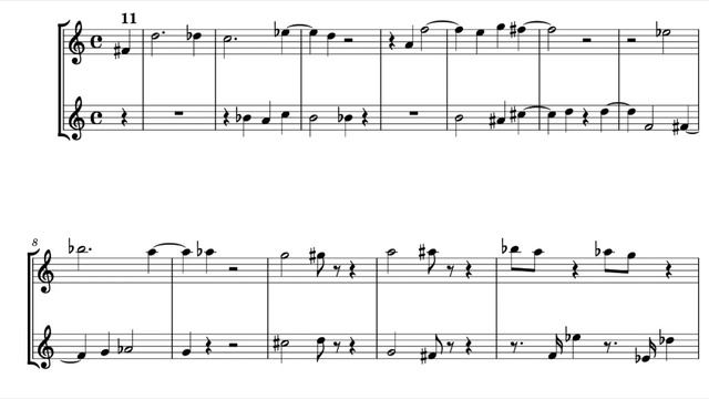 A. Bova, Senza titolo n. 11, for two tenor recorder смотреть онлайн