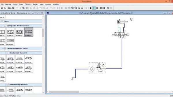 Моделирование пневмопривода. Уроки FluidSIM. Урок 4.Основы составления схем.