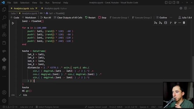 Teste de VELOCIDADE !! Python X Julia смотреть онлайн