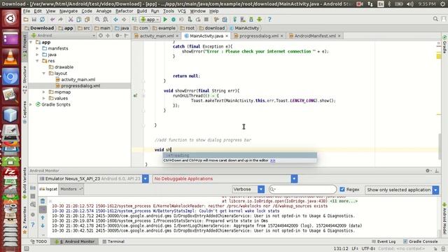 Android download a file from remote server With progressbar смотреть онлайн