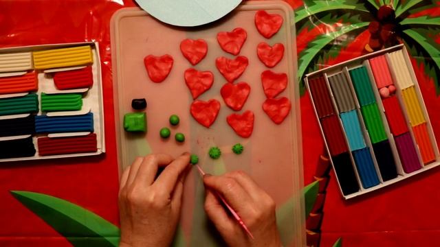 Лепка пластилином цветы "МАКИ?"∆Как слепить из пластилина цветы | Урок лепки смотреть онлайн