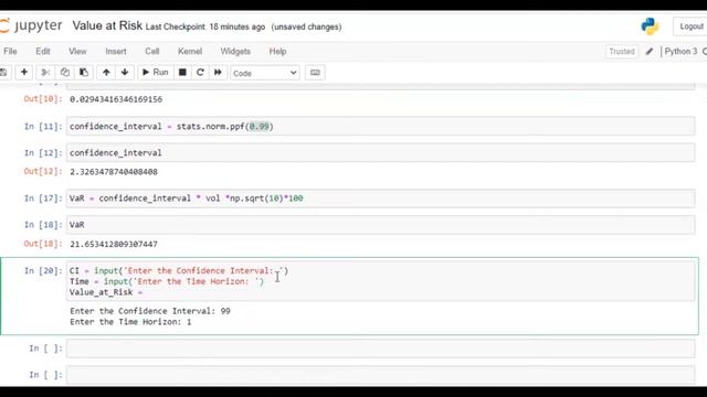 VaR in Python | Value at Risk in Python | VarCovariance VaR | Stock VaR | Single VaR | Part 1 смотреть онлайн