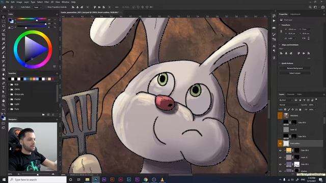 How to customize your outlines in digital drawing | Photoshop Tutorial смотреть онлайн