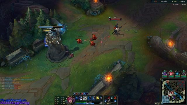 WTF?! DODGE VI Q OR DIE INSTANTLY! NUCLEAR VI TOP IS 100% HIDDEN OP - League of Legends смотреть онлайн