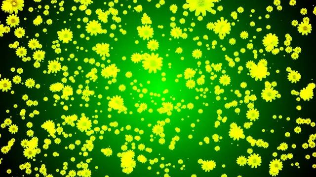 Шикарный праздничный футаж фона зелёного цвета с эффектом ромашки. Вариант 2 смотреть онлайн