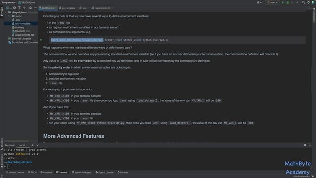 Environment Variables and the python-dotenv Library смотреть онлайн