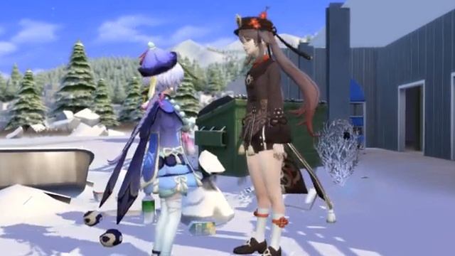 The Sims 4 Genshin Impact pack : Qiqi meet Hu Tao смотреть онлайн