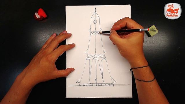 Рисунок для детей / Как нарисовать РАКЕТУ простым карандашом смотреть онлайн