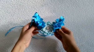 Колье с цветами из фоамирана