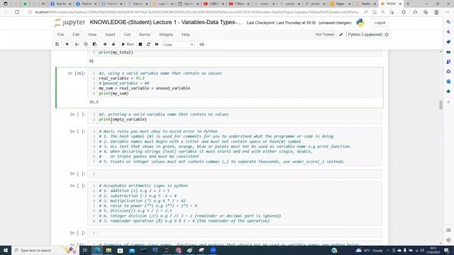 kc lecture 1 variable data type смотреть онлайн