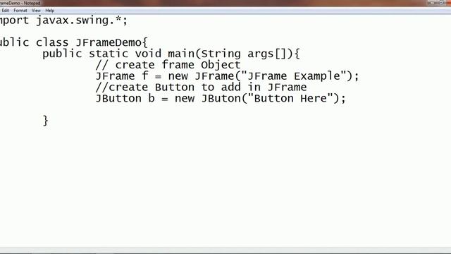 Simple Java Swing JFrame Demo Program using Notepad смотреть онлайн
