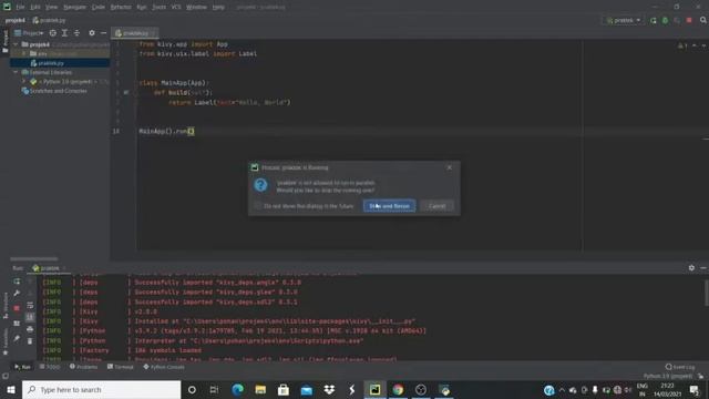 Tutorial membuat tulisan hello world di pycharm смотреть онлайн