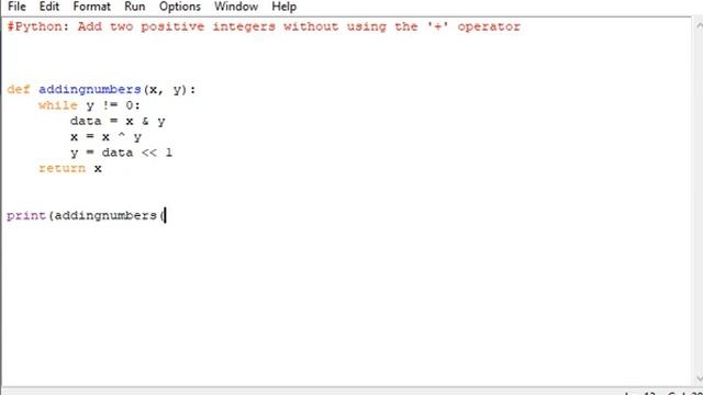 Python Add two positive integers without using the '+' operator смотреть онлайн