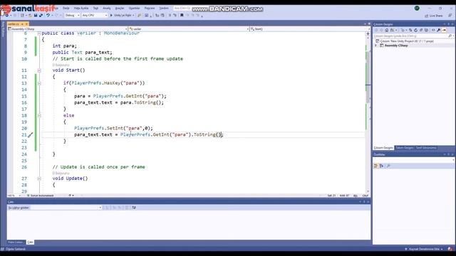 Veri kaydetme (Playerprefs) | Unity смотреть онлайн