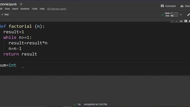 Factorial Using Python | Python Tutorials | 5 Minutes Video |Beginners | Colab | 2022 смотреть онлайн