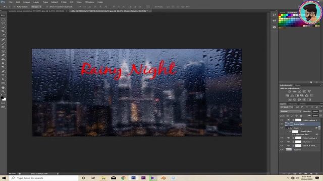 How To Add Rainy Night Effect | Photoshop tutorials | Adobe Photoshop смотреть онлайн