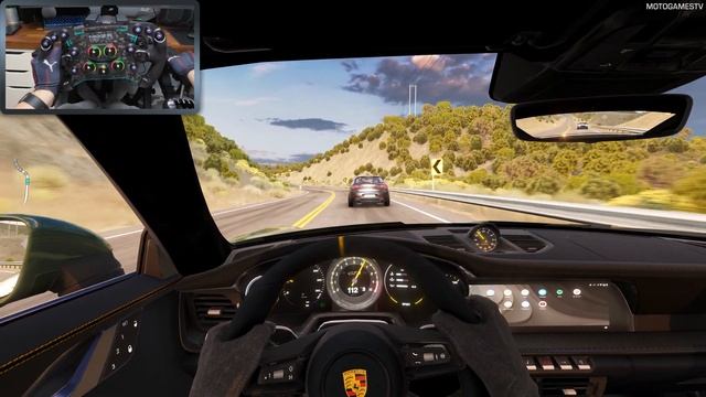 Assetto Corsa - Porsche 911 GT3 (992) Touring Manual at LA Canyons | Moza DD R9 Gameplay смотреть онлайн