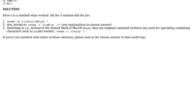 Unix & Linux: How to rename filenames with accents on macOS? смотреть онлайн