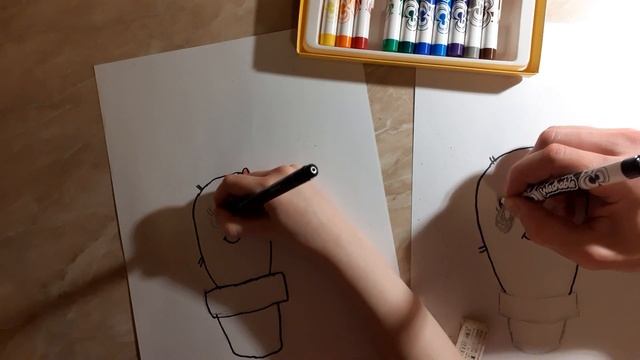 як намалювати гарний кактус. how to draw a beautiful cactus. смотреть онлайн