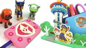 Щенячий патруль лепим мороженое с эмблемой Скай