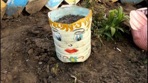 Клумба свинья или поросёнок из пластиковой бутылки своими руками.