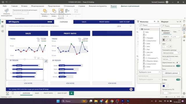 Power BI Design KPI card and charts customizing смотреть онлайн