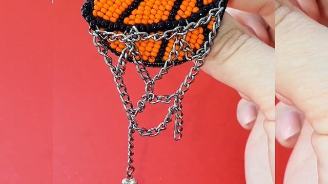 Брошь "Мяч в сетке" ручная работа, handmade смотреть онлайн