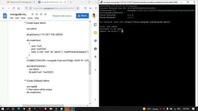 MongoDB authentication - give auth security to your mongo database by creating users credentials смотреть онлайн