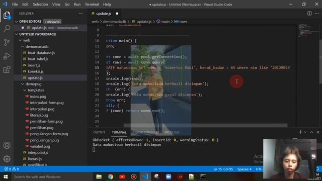 #42. Mengubah data pada MariaDB dengan Node. Js смотреть онлайн