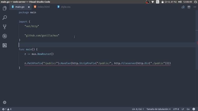 Servir archivos estáticos con Golang y Gorilla Mux смотреть онлайн