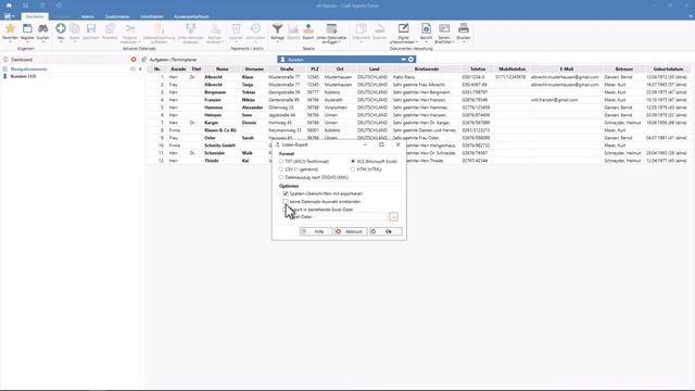 Export Funktion in verschiedene Formate, z.B. nach Excel смотреть онлайн