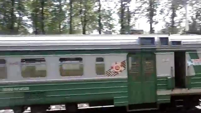 Электропоезд ЭД4М-0345 перегон Солнечная-Внуково 10.08.2015 смотреть онлайн