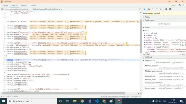 Shallow Copy and Deep Copy in Javascript смотреть онлайн