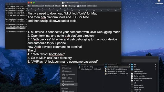 Xiaomi Bootloader Unlock Using MacOS