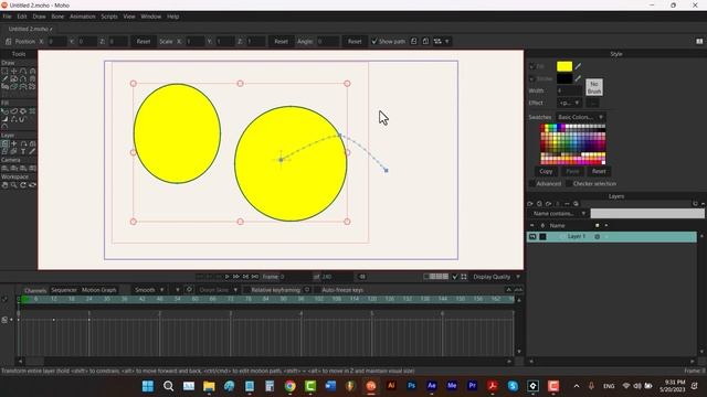 Align Layers | Transform Layer & Set Origin tool | Moho 13.5 tutorial смотреть онлайн