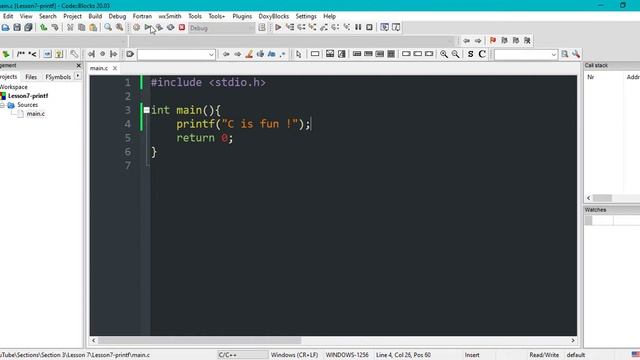 C Programming in Arabic - Section 3 - Lesson #07 | printf function смотреть онлайн