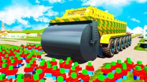 ЛЕГО ЗОМБИ АПОКАЛИПСИС! ОГРОМНЫЙ КАТОК ПРОТИВ АРМИИ ЛЕГО ЗОМБИ В БРИК РИГС (Brick Rigs)