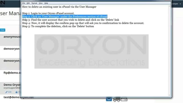 How to delete user manager via cPanel? смотреть онлайн