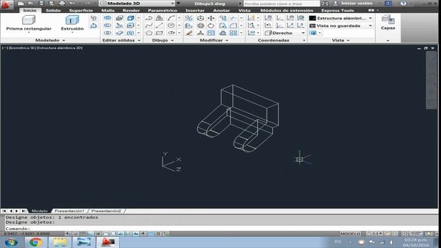 abrazadera de palanca 3D en autocad смотреть онлайн