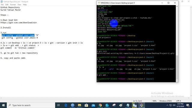 Git Init & Repository in Windows смотреть онлайн