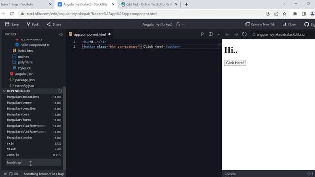 Adding Bootstrap in Angular Project - StackBlitz Angular смотреть онлайн