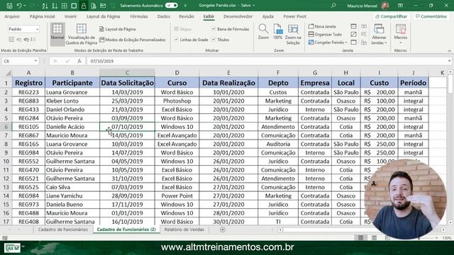 Deixar linhas e/ou colunas travadas no Excel. Conheça o Congelar Painéis! [Aula 15] смотреть онлайн